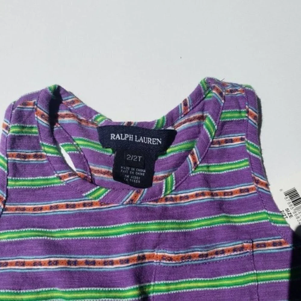 Ralph Lauren swing top size 2 / 2T toddler girl purple stripes